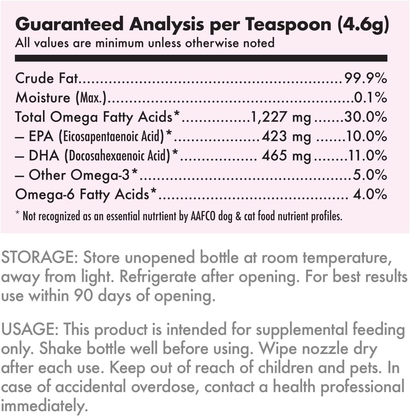 Wild Alaskan Salmon Oil for Dogs & Cats - Pure Fish Omega 3 6 9 Liquid EPA DHA Fatty Acids - Skin & Coat Supplement - 8 fl oz - görsel 8