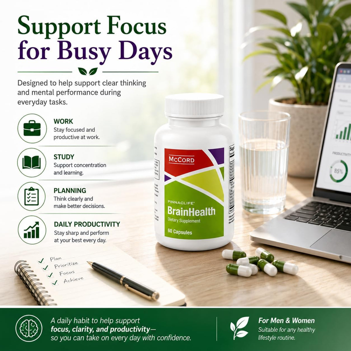 McCord BrainHealth Brain Supplement – for Memory, Focus and Mental Clarity - görsel 7