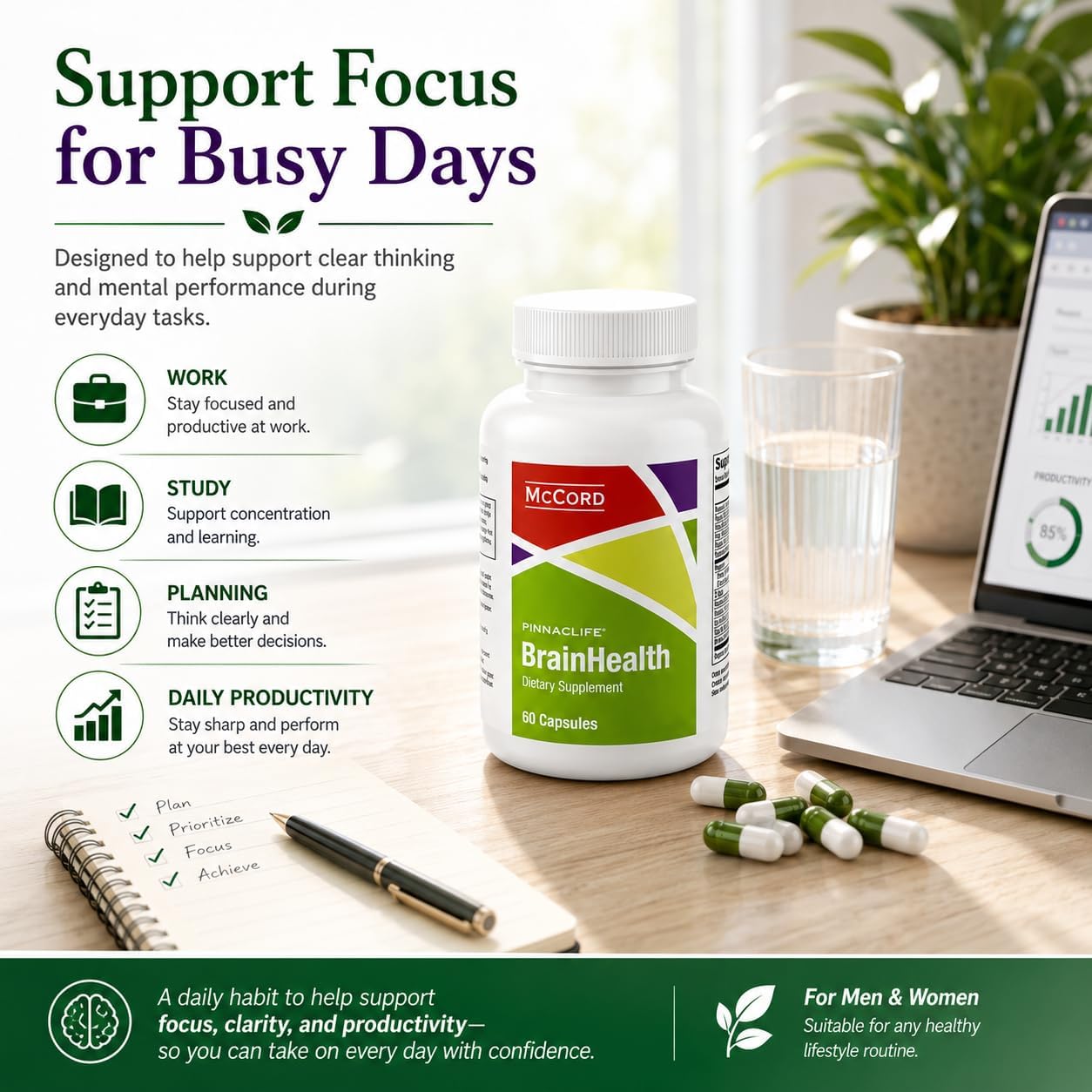 McCord BrainHealth Brain Supplement – for Memory, Focus and Mental Clarity - görsel 7