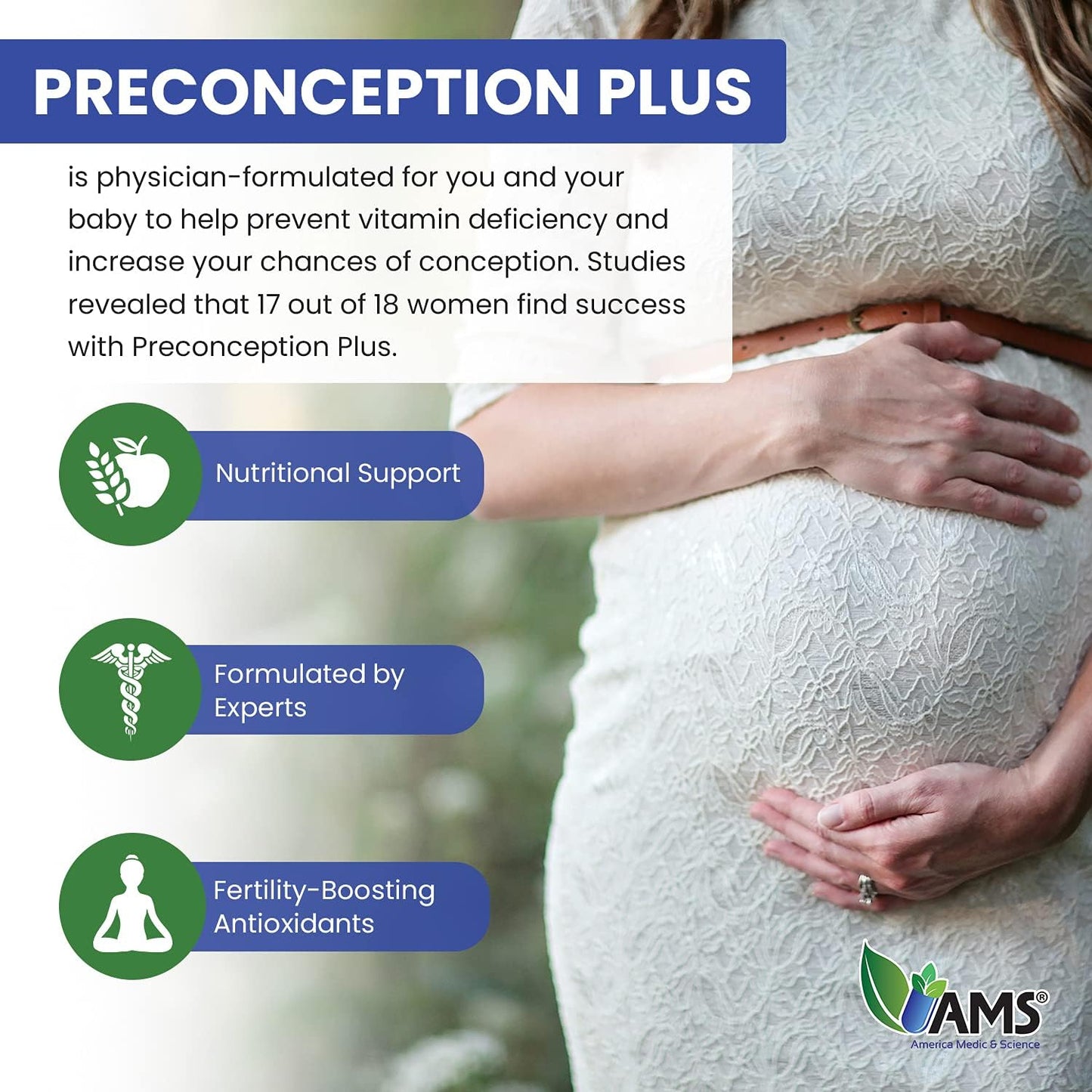 Preconception Plus (180 Capsules) – Fertility and Antenatal Supplement for Women Trying to Conceive - görsel 4