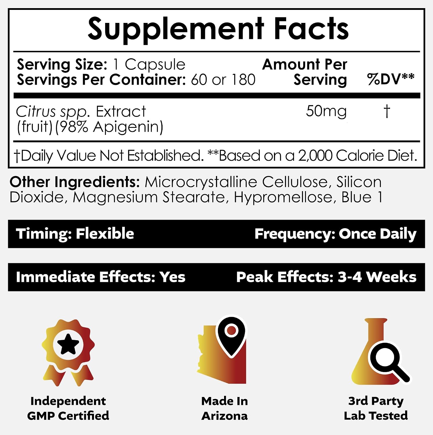 Nootropics Depot Apigenin Capsules - 50mg, 60 Capsules - Supports Relaxation, Joint Health and NAD+ Levels - görsel 2