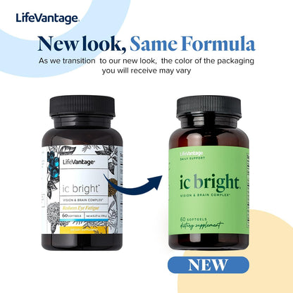 LifeVantage IC Bright 60 soft gel capsules, Vision and Brain Complex Supplement