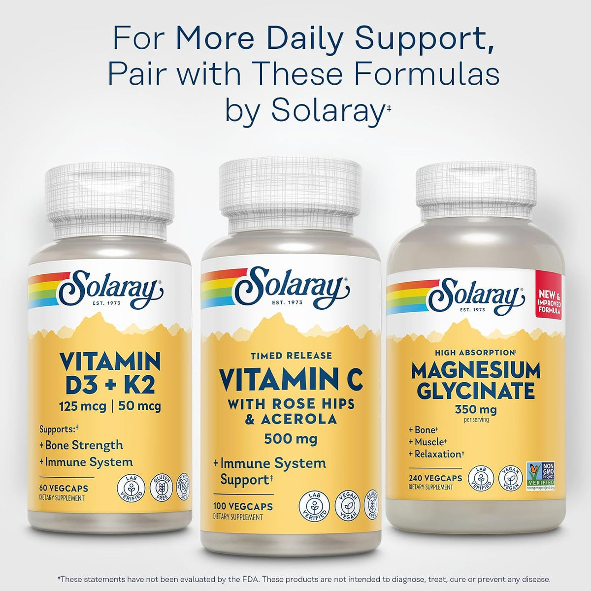 SOLARAY Vitamin C with Rose Hips – Timed Release Capsules, 500 mg, 100 Count - görsel 6