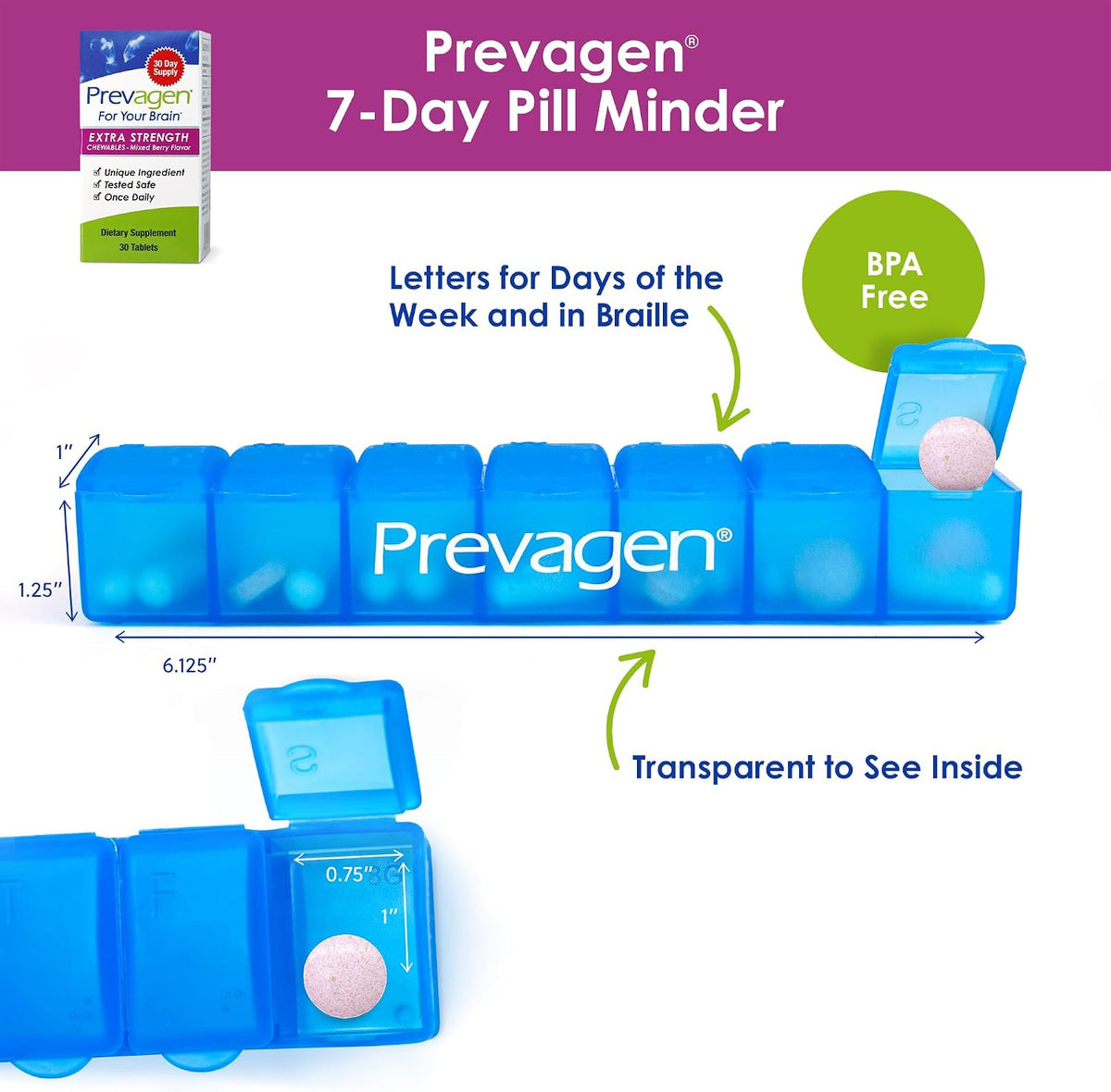Prevagen Extra Strength Mixed Berry Chewables – 30 Tablets (1 Month Supply) - görsel 5