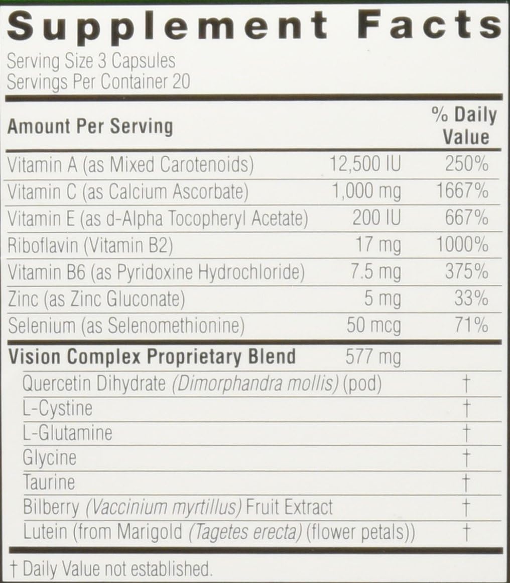 Nature's Answer Bilberry Vision Complex Vegetarian Capsules, 60 Capsules - görsel 3