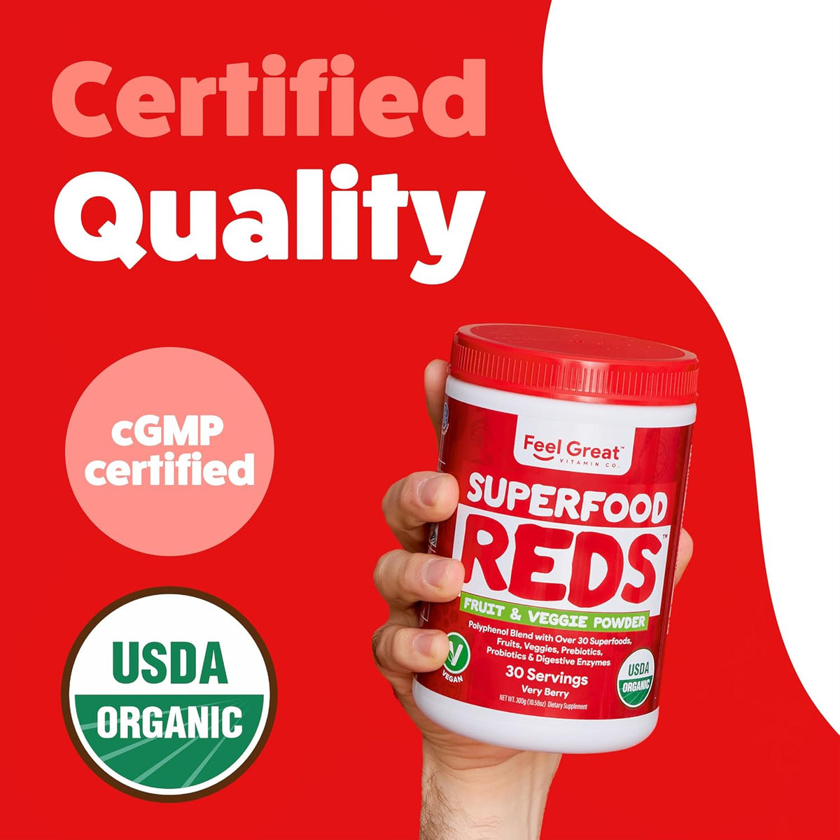 Feel Great Organic Superfood Reds Powder - görsel 7