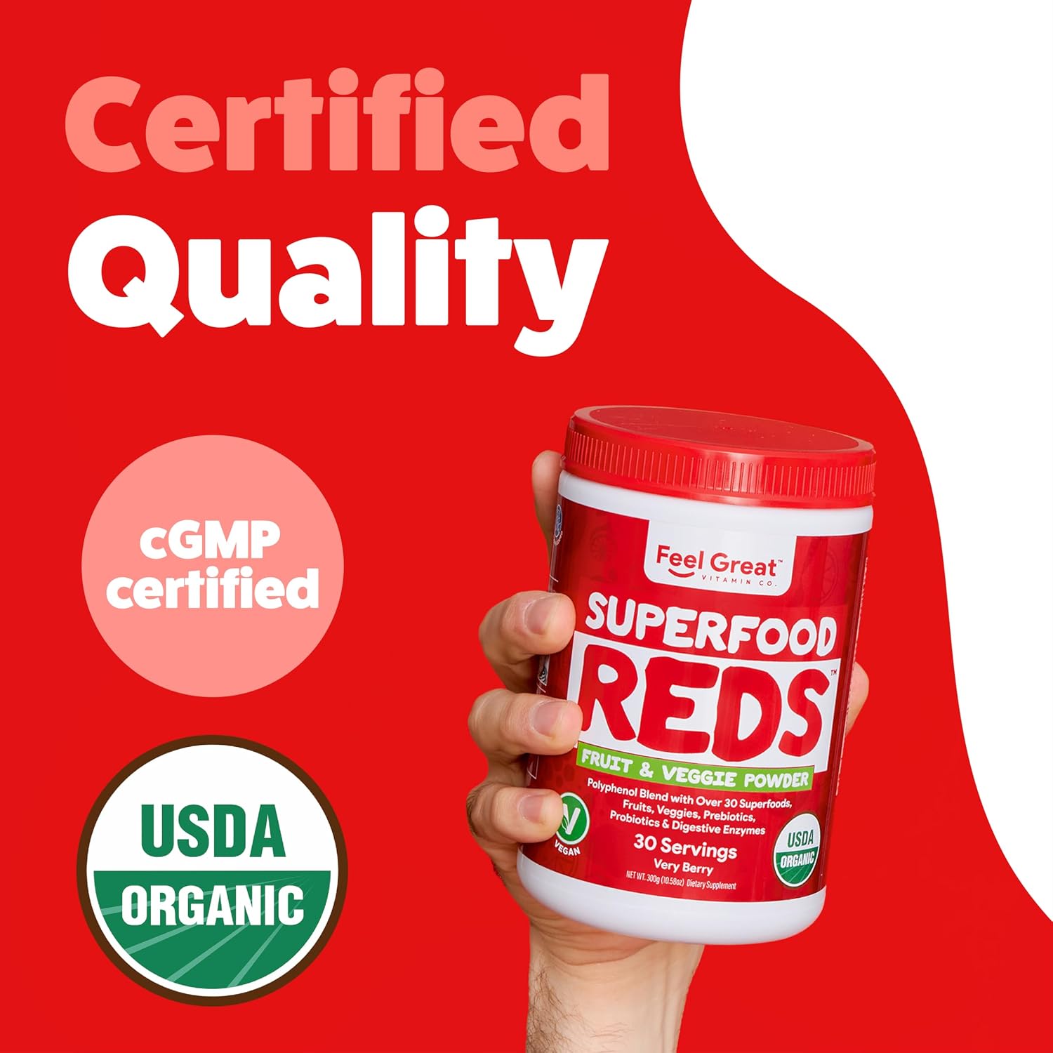Feel Great Organic Superfood Reds Powder - görsel 7