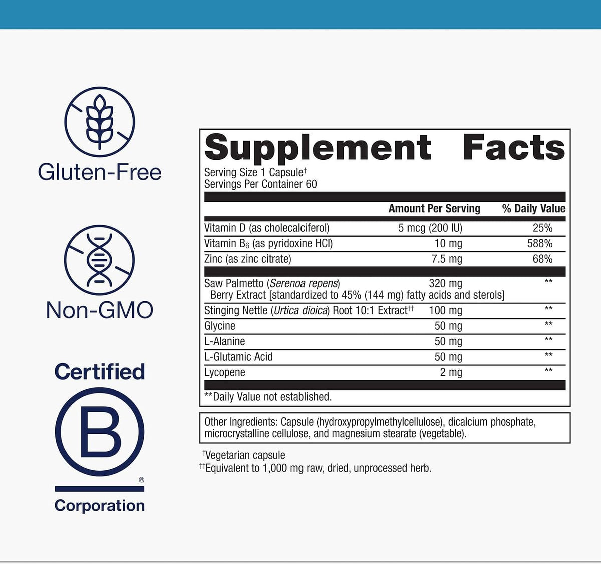 Metagenics Concentrated Ultra Prostagen - Prostate & Urinary Health with Saw Palmetto, Stinging Nettle, Lycopene & Zinc - Supports Hormonal Balance & Immune Health - Non-GMO - 60 Capsules - görsel 4