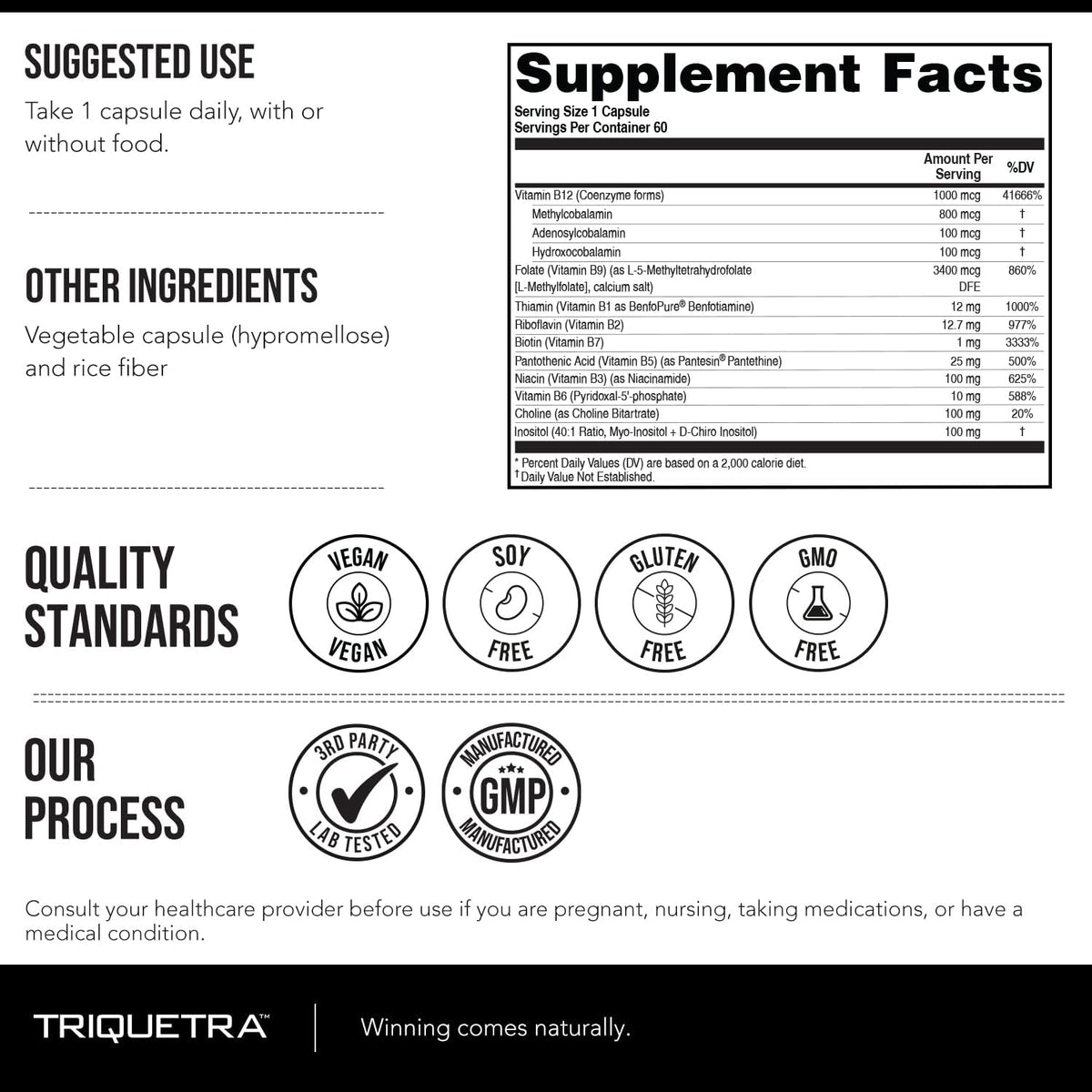 BioActive Vitamin B Complex - Blood Stream Ready, Methylated B Complex - Featuring Methylfolate, 3 BioActive Forms of B12, – Image 8