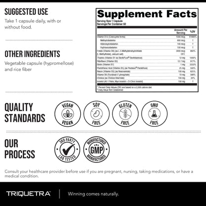 BioActive Vitamin B Complex - Blood Stream Ready, Methylated B Complex - Featuring Methylfolate, 3 BioActive Forms of B12, – Image 8