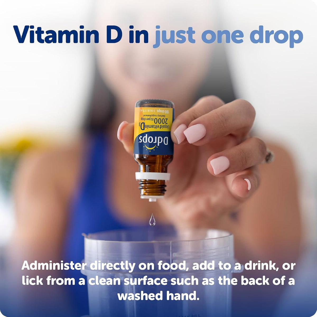Ddrops Adults 2000IU 180 Drops - Liquid Vitamin D3 Supplement for Bone and Immune Health - görsel 5