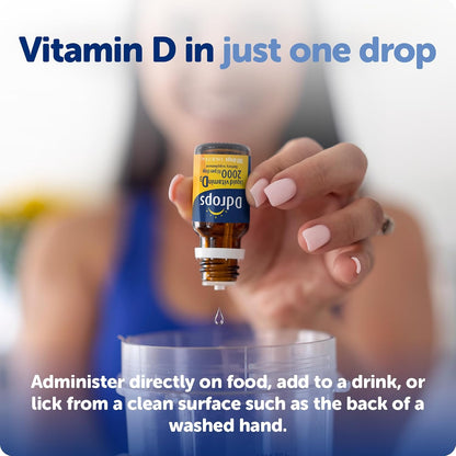 Ddrops Adults 2000IU 180 Drops - Liquid Vitamin D3 Supplement for Bone and Immune Health