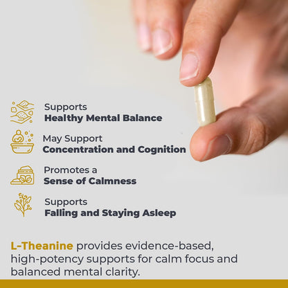 Premier Research Labs L-Theanine Double Strength - Pure L Theanine Supplement 200mg, Focus and Energy Support for Men and Women, Amino Acid for Relaxation, Support for Adults and Kids - 60 Vegan Capsules