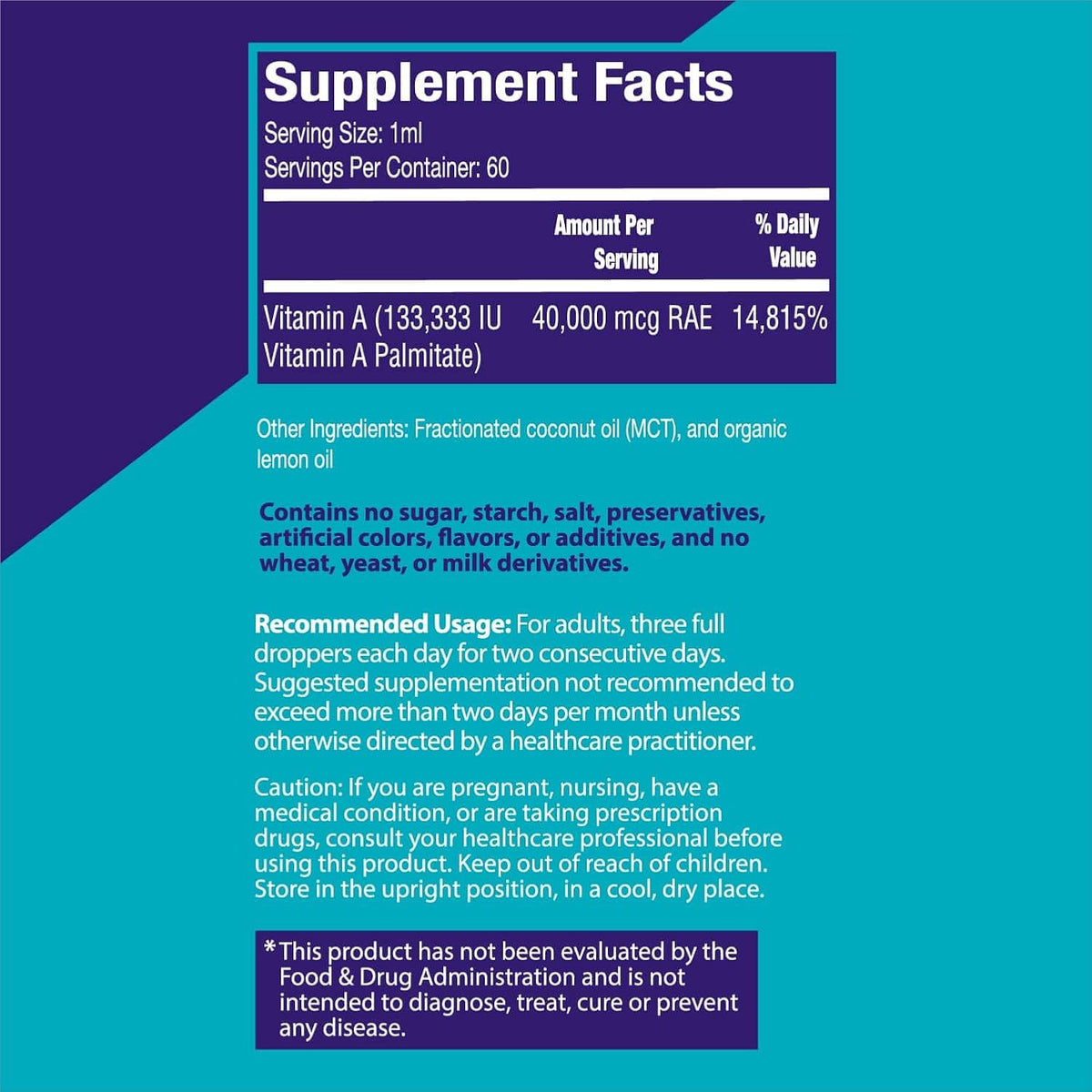Two Day Vitamin A Drops, 2 oz, Natural, 400,000 IU per Serving - görsel 2