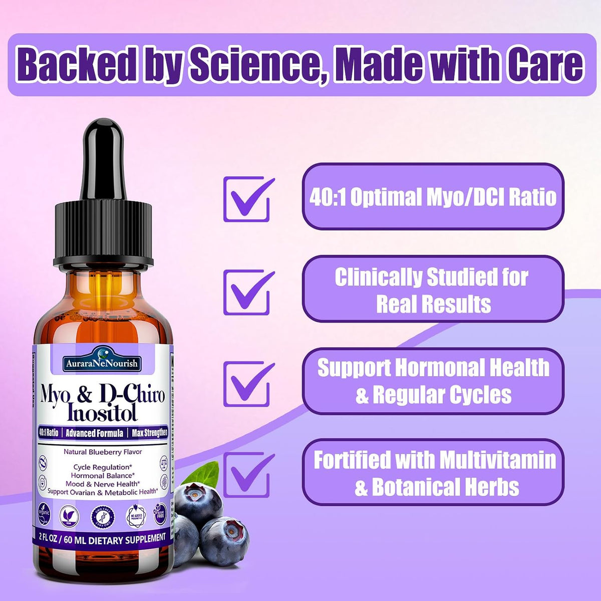 Myo-Inositol & D-Chiro Inositol Supplement for Women - 40:1 Ratio - Supports Hormone Balance & Ovarian Health - with Organic Chaste Tree Berry, Ceylon Cinnamon for Cycle Regulation, Mood & Nerve Function - görsel 8