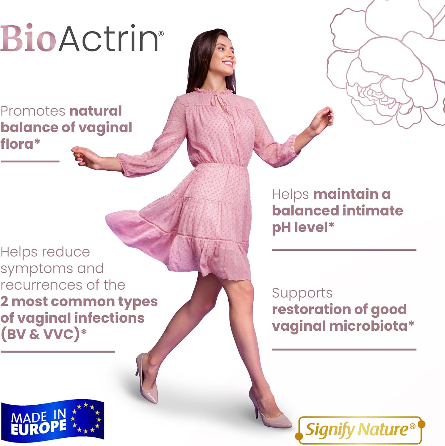 SIGNIFY NATURE Bioactrin Vaginal Probiotics – Support for Vaginal Balance – 28 Capsules - görsel 3
