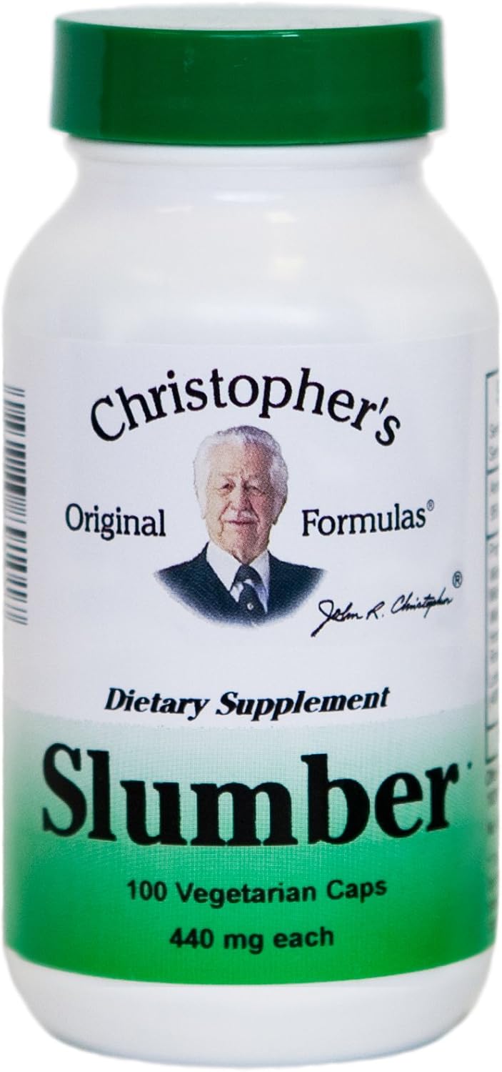 Christopher's Original Formulae Slumber Capsules, Natural Sleep Aid, 100 Vegetarian Capsules - görsel 1