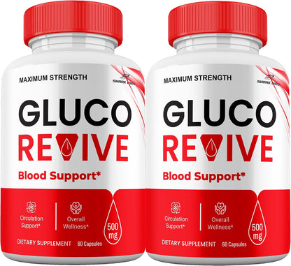 Gluco Revive Capsules, Maximum Strength Formula with All Natural Ingredients, Gluco Revive Supplement, 60-Day Supply (Pack – Image 1