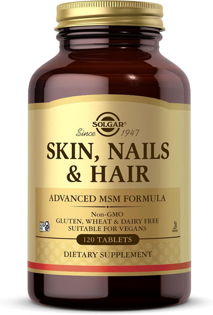 Solgar Skin, Nails & Hair – Advanced MSM Formula – 120 Tablets