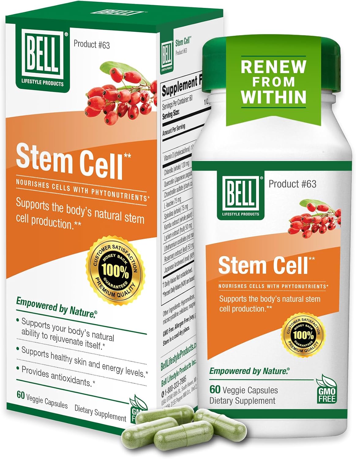 Bell Stem Cell Supplement – Supports Your Body's Natural Cell Renewal (Pack of 2, 60 Capsules) - görsel 10