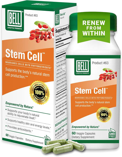 Bell Stem Cell Supplement – Supports Your Body's Natural Cell Renewal (Pack of 2, 60 Capsules)