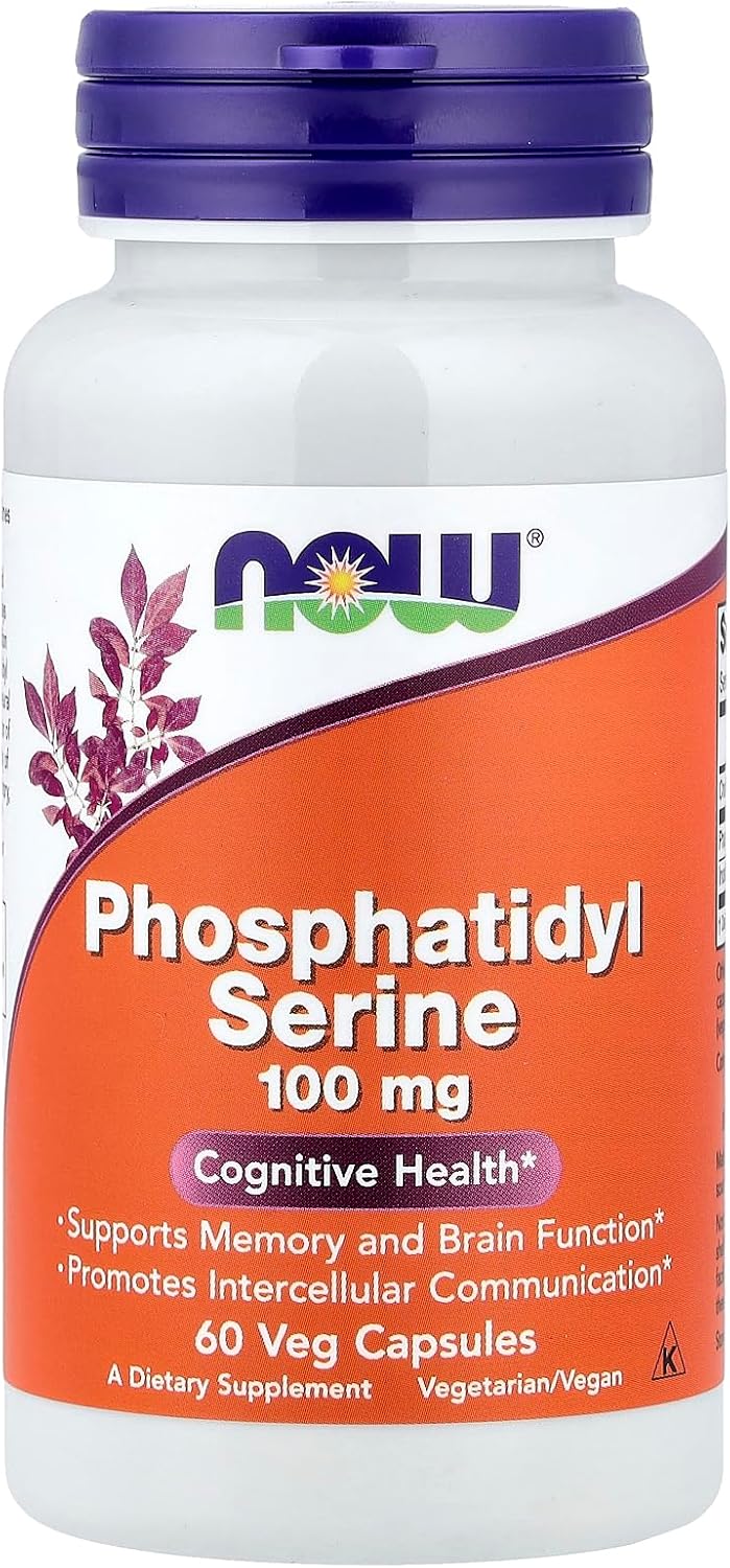 NOW Foods Phosphatidyl Serine, 100 mg, 60 Vegan Capsules (2-Pack) - görsel 1