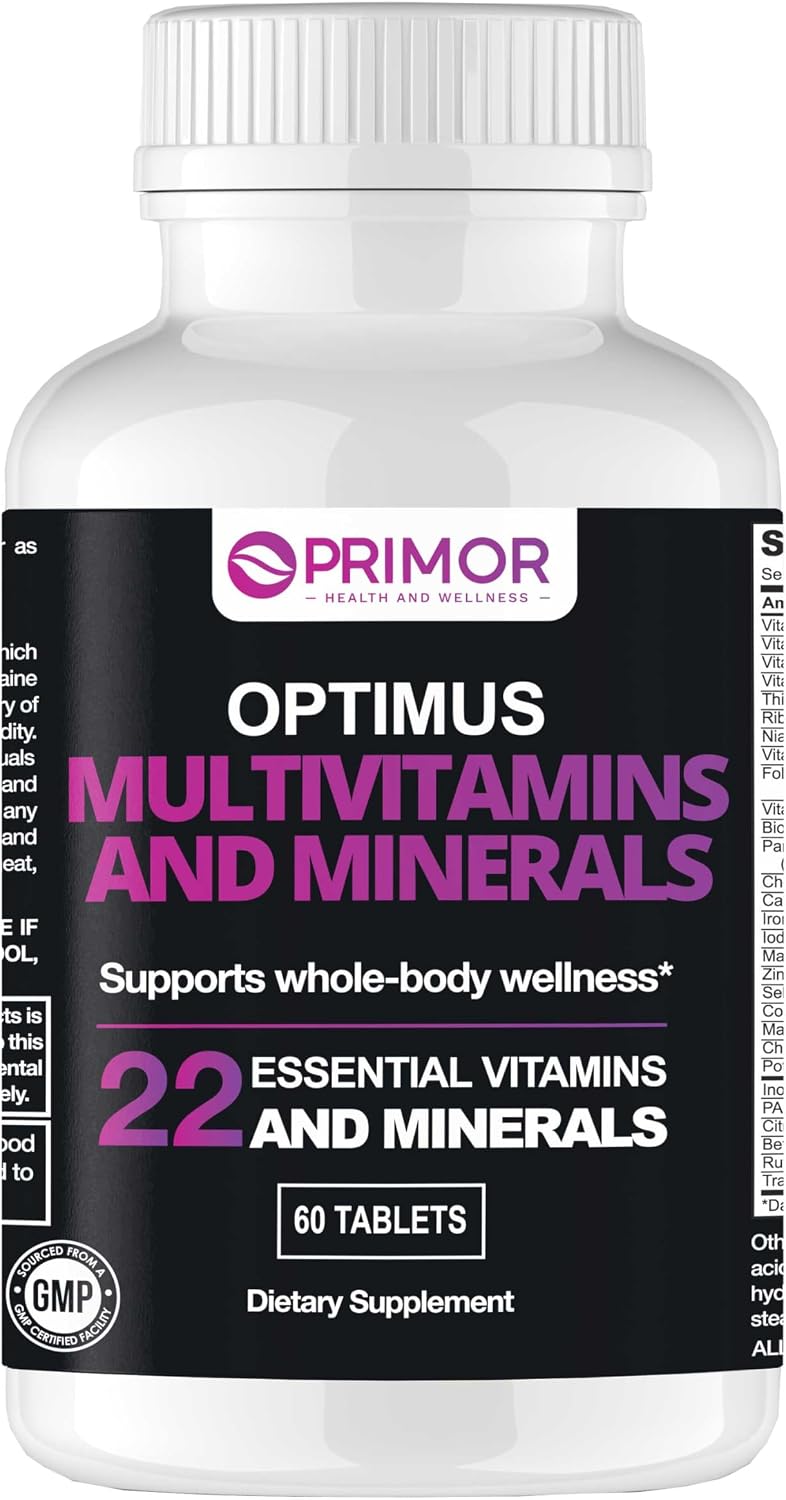 Optimus Weight Multivitamin & Minerals – One Tablet Daily – 22 Essential Nutrients for Immune Support, Energy Metabolism, Bone Health, and Cognitive Support – For Women and Men – 60 Tablets - görsel 1