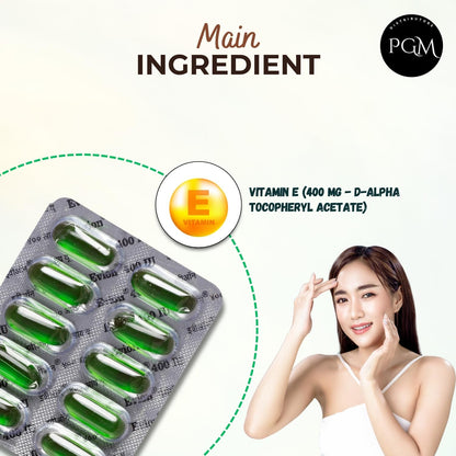 Evion Vitamin E 400 mg Soft gel capsule Capsules, 50 Capsules