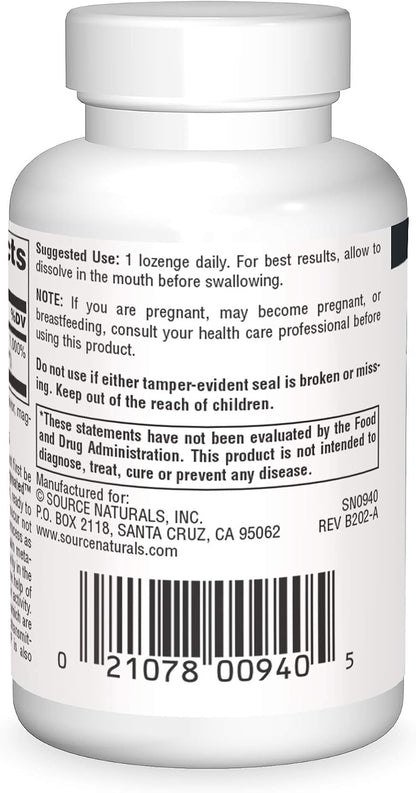 Source Naturals Coenzymated B-6 25 mg – Pyridoxal-5-Phosphate (P5P) Sublingual Lozenges – 30 Lozenges
