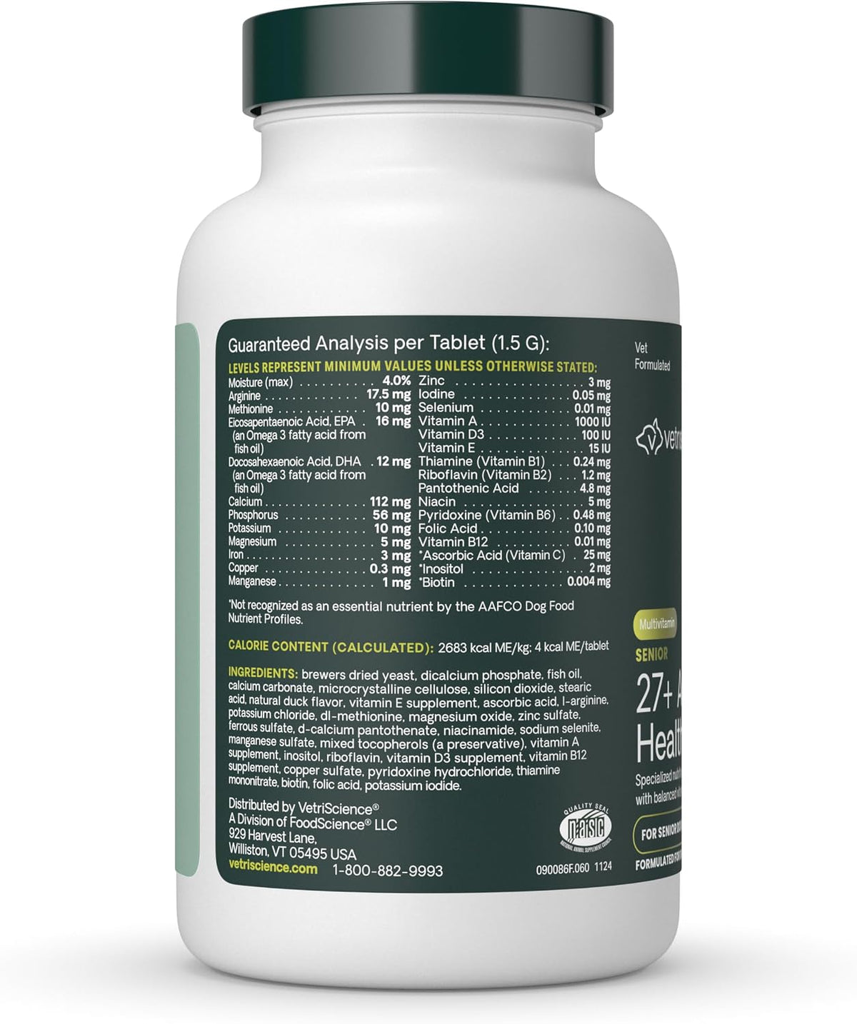 VetriScience Senior 27+ Active Health Chewable Tablets – Daily Multivitamin for Senior Dogs - görsel 3