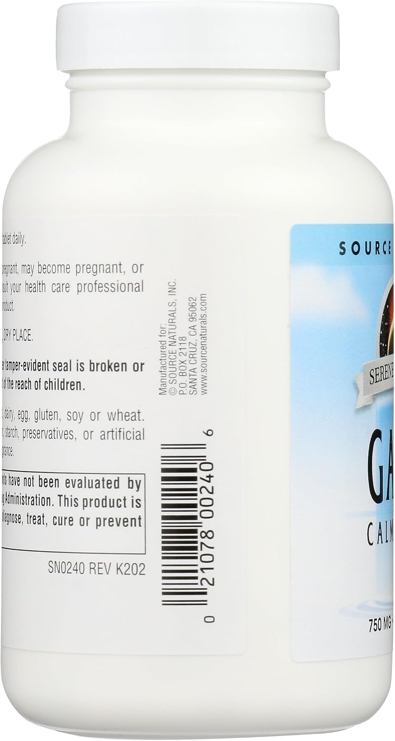 Source Naturals Serene Science GABA 750mg Tablets – For Relaxation and Peace of Mind - görsel 6