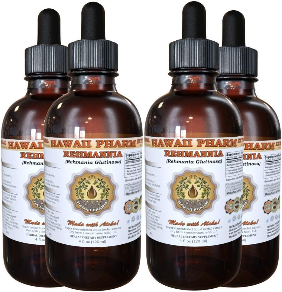 Hawaii Pharm Rehmannia Liquid Extract, Professional Grade, Small Batch Crafted Rehmannia (Rehmannia Glutinosa) Tincture, Herbal Supplement, 946 ml - görsel 6