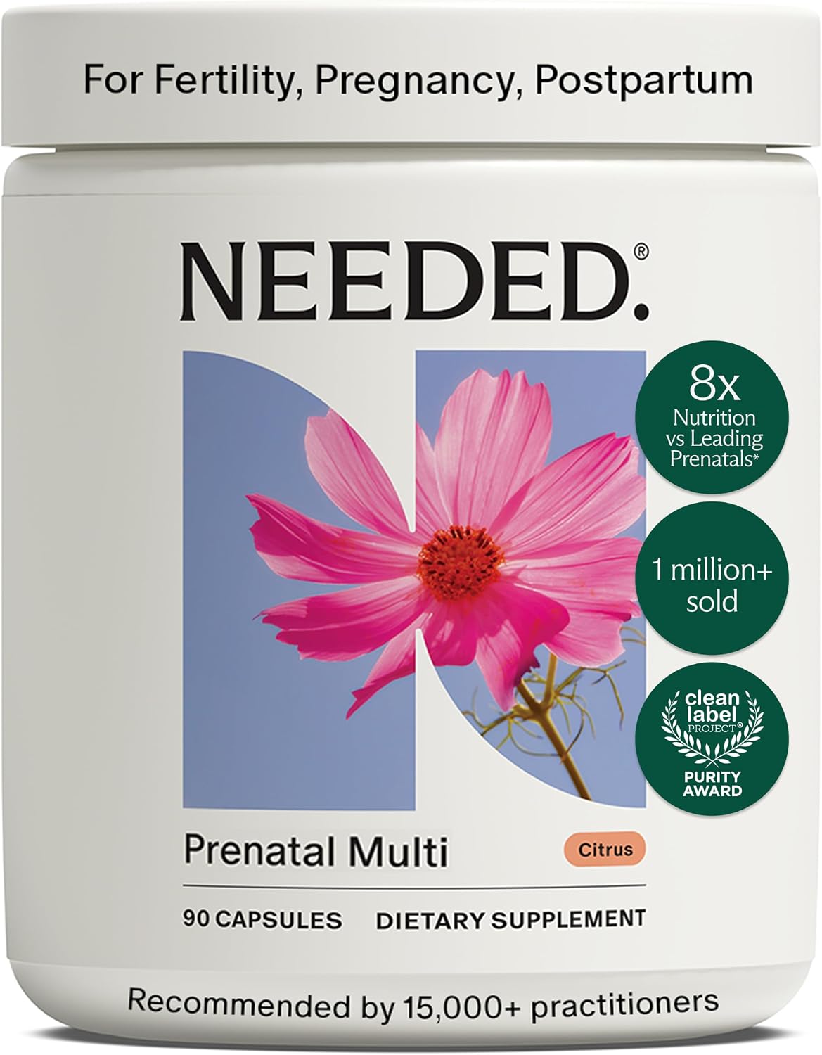 Needed. Multivitamin for Prenatal | Pregnancy, Breastfeeding, Postpartum | Expertly Formulated & Third-Party Tested | 30-Day Supply - görsel 8