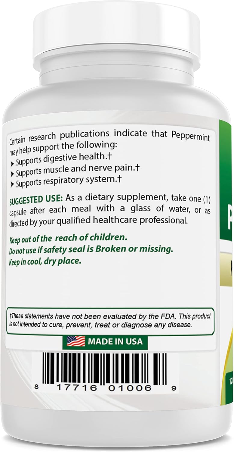 Best Naturals Peppermint Oil 250 mg - 120 Capsules (Pack of 3) - görsel 7