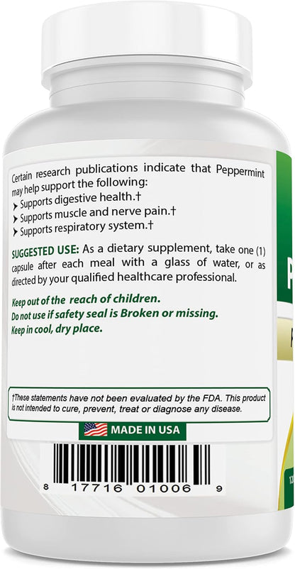 Best Naturals Peppermint Oil 250 mg - 120 Capsules (Pack of 3)