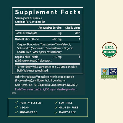 Gaia Herbs Period Cycle Support - Herbal Supplement for Hormone Balance & PMS Relief - 60 Vegan Liquid Phyto-Caps (30-Day Supply)