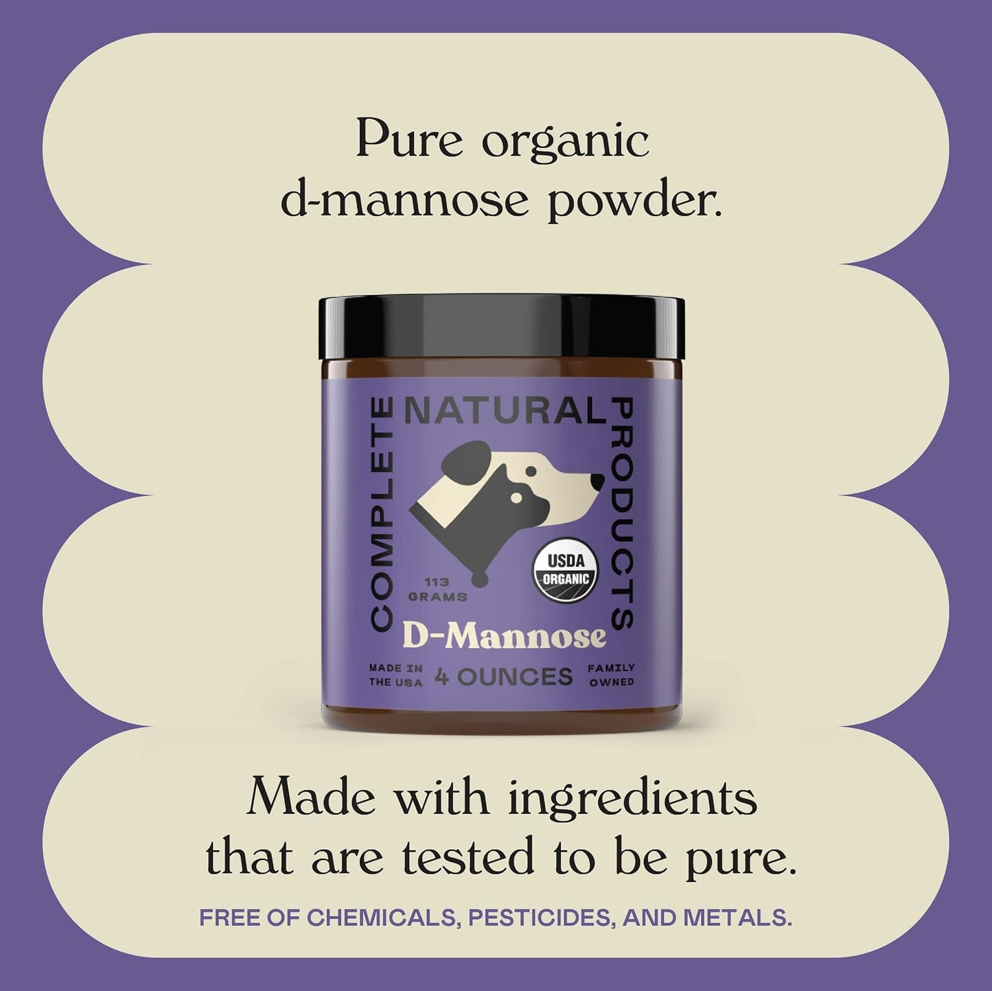 CNP Organic D'Mannose Powder for Pets 4oz - Pure D-Mannose Urinary Support for Dogs and Cats - görsel 8
