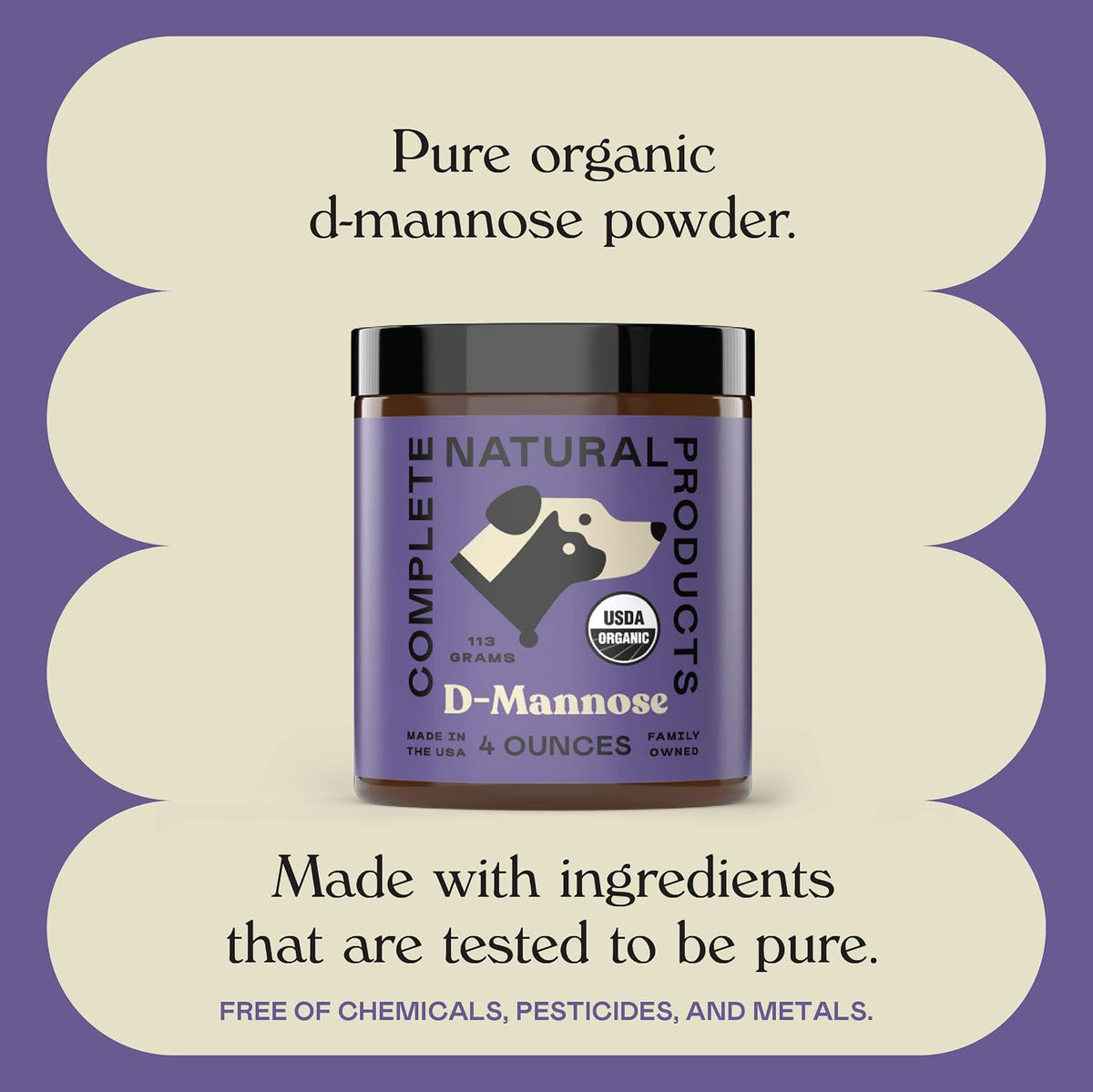 CNP Organic D'Mannose Powder for Pets 4oz - Pure D-Mannose Urinary Support for Dogs and Cats - görsel 8