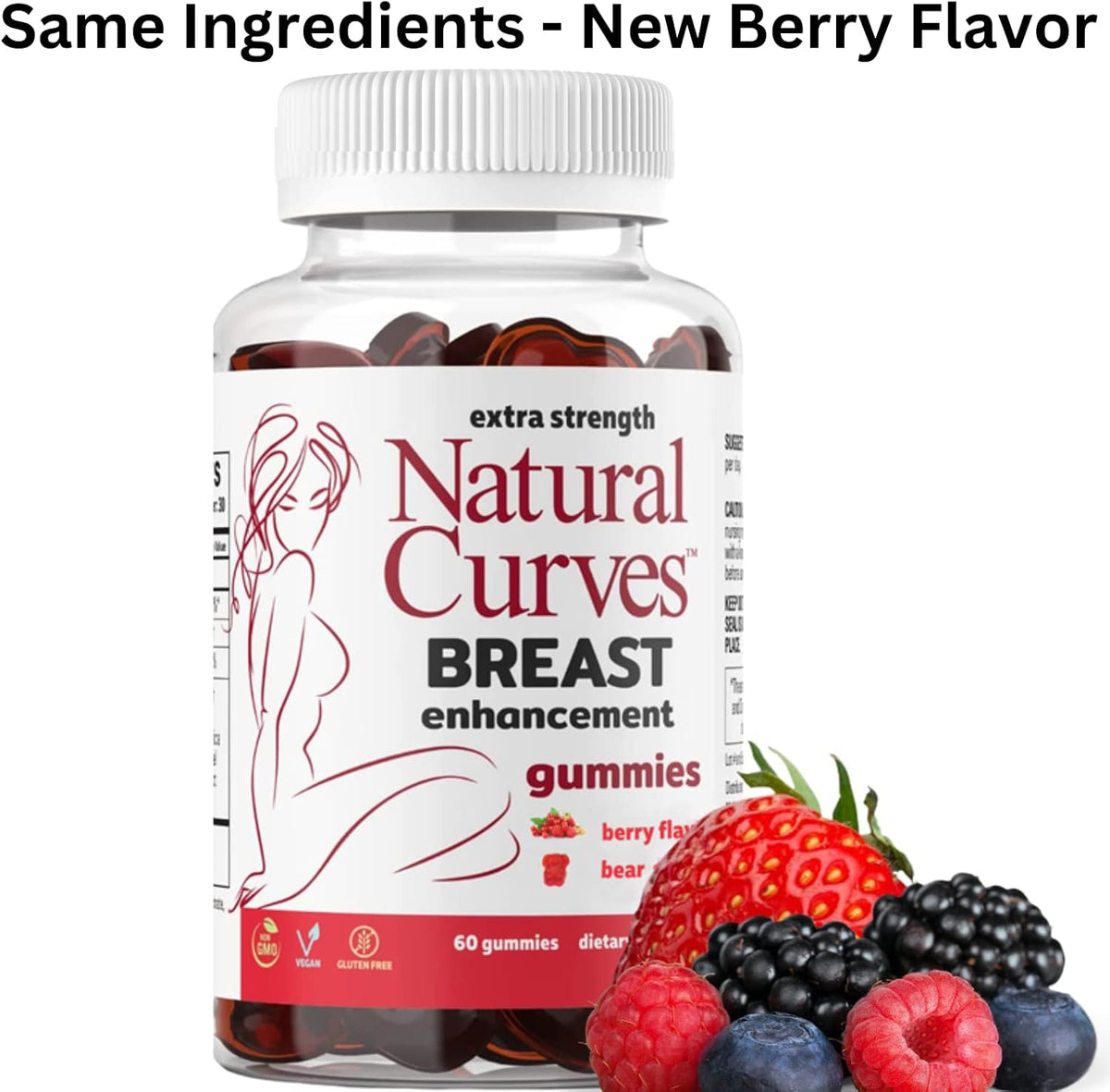 Natural Curves Breast Enhancement Gummies – Herbal Bust Firming & Lifting Support – 60 Gummies - görsel 2