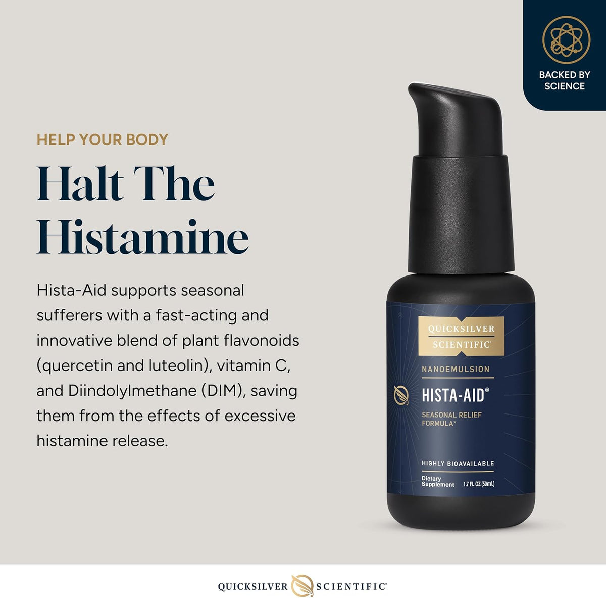Quicksilver Scientific Nanoemulsified Hista-Aid - Liposomal Vitamin C, DIM, Luteolin & Quercetin Liquid (50ml) - görsel 3