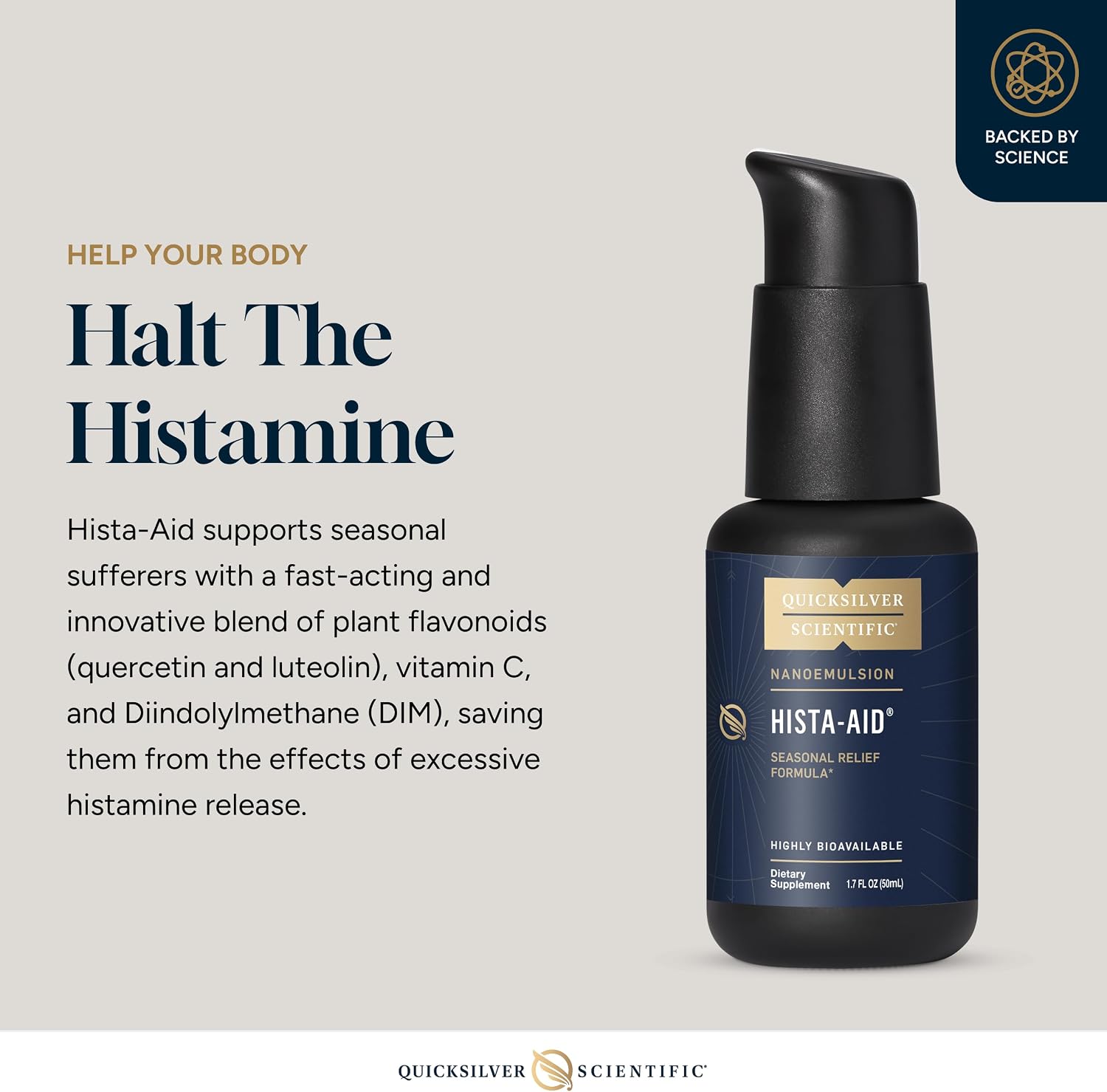 Quicksilver Scientific Nanoemulsified Hista-Aid - Liposomal Vitamin C, DIM, Luteolin & Quercetin Liquid (50ml) - görsel 3