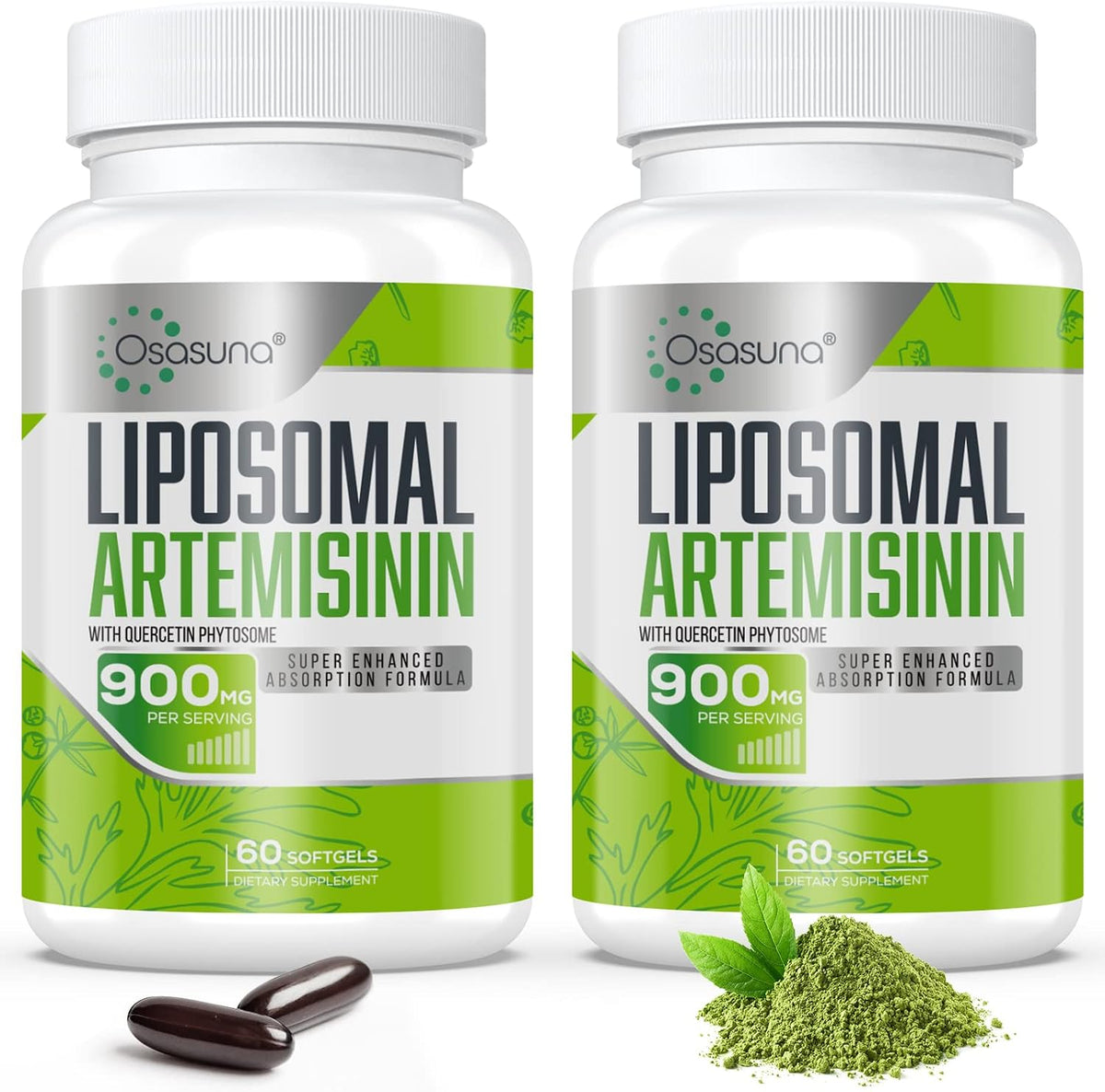 900 mg Liposomal Artemisia Annua for Maximum Absorption, Sweet Wormwood Extract (Artemisia Annua) with Quercetin Phytosome 200 mg, 120 Soft gel capsules - görsel 1