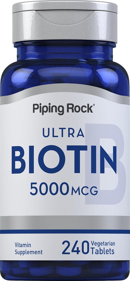 Piping Rock Biotin 5000mcg, 240 Tablets