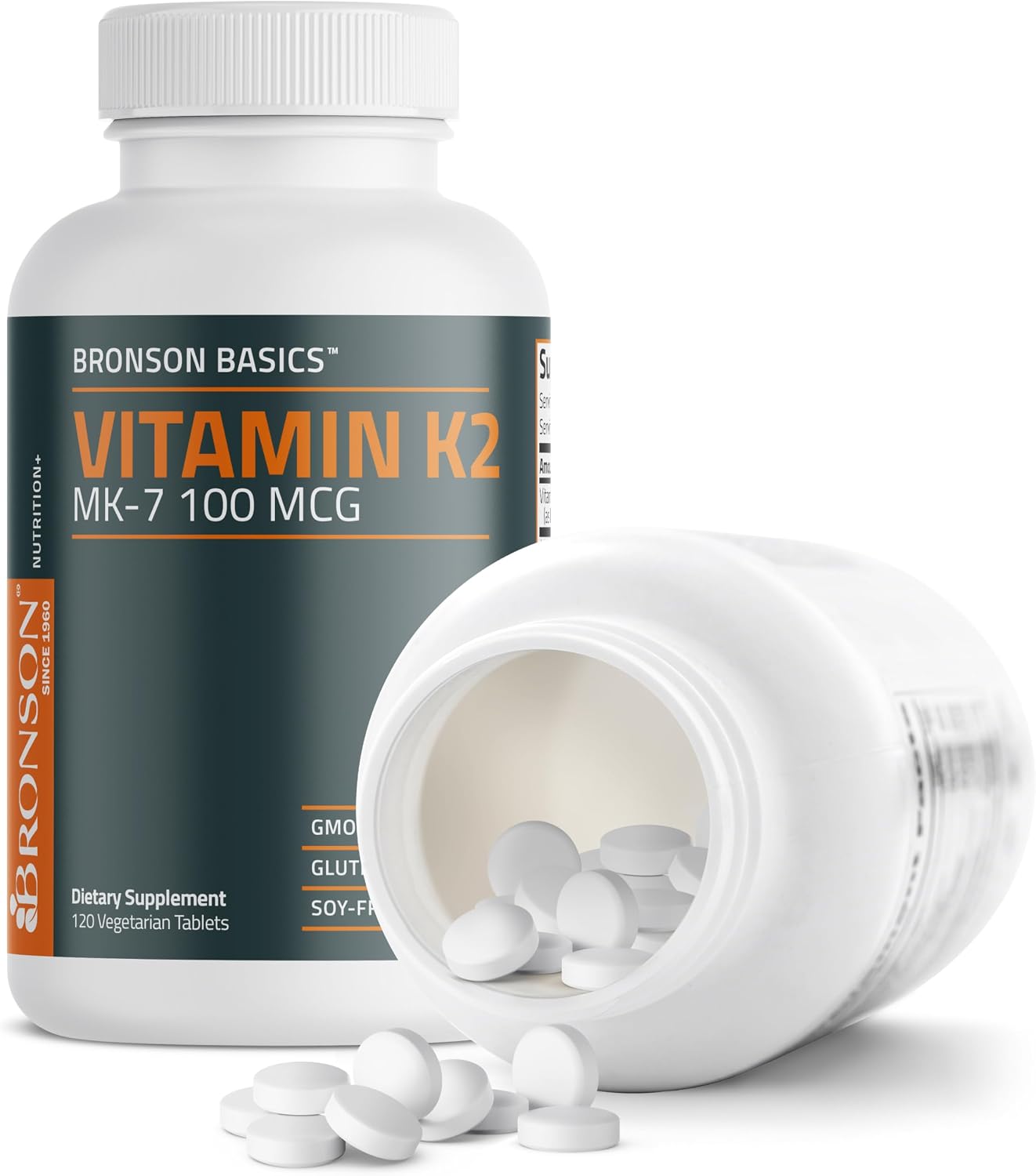 Bronson Vitamin K2 MK-7 100 mcg, 120 Tablets - Bone Health Support - görsel 6