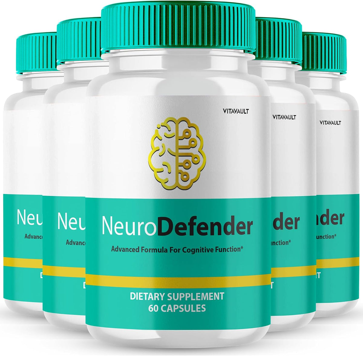 Neuro Defender Brain Supplements for Memory and Focus - Extra Strength Nootropics (5 Pack) - görsel 1