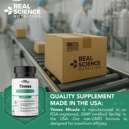 Tinnex Miracle, Tinnitus Relief Supplement with Nitric Oxide for Inner Ear Health