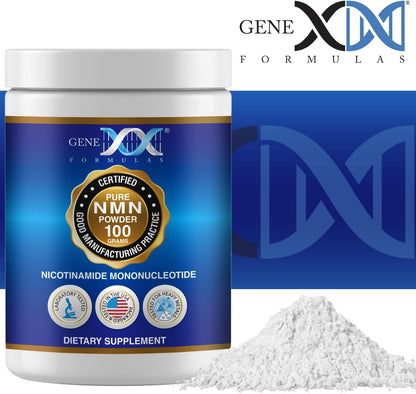 Genex Formulae Pure NMN Powder – 100g, Instant Dissolve, Non-Synthetic, PVP-Free