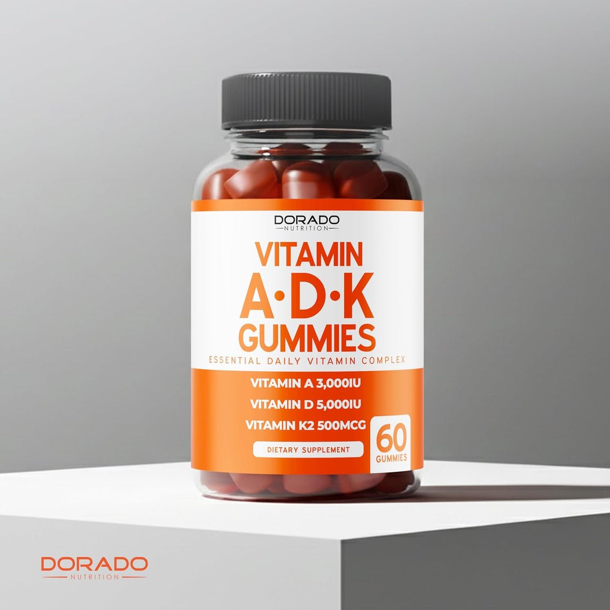 ADK Gummies - Vitamin D3 K2 (60 Sugar Free Gummies) - 10000 IU D3 & 5000 IU K2 - Vegan & Non-GMO - görsel 4