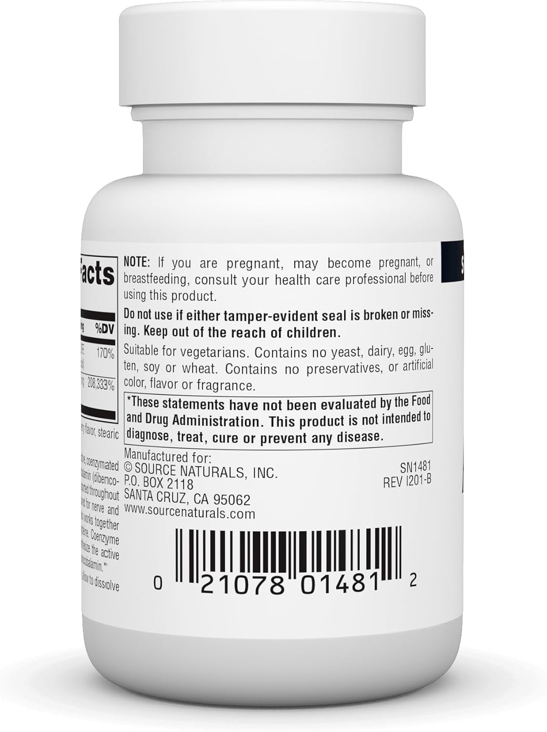 Source Naturals Advanced B-12 Complex – 5 mg, 60 Lozenges - görsel 3