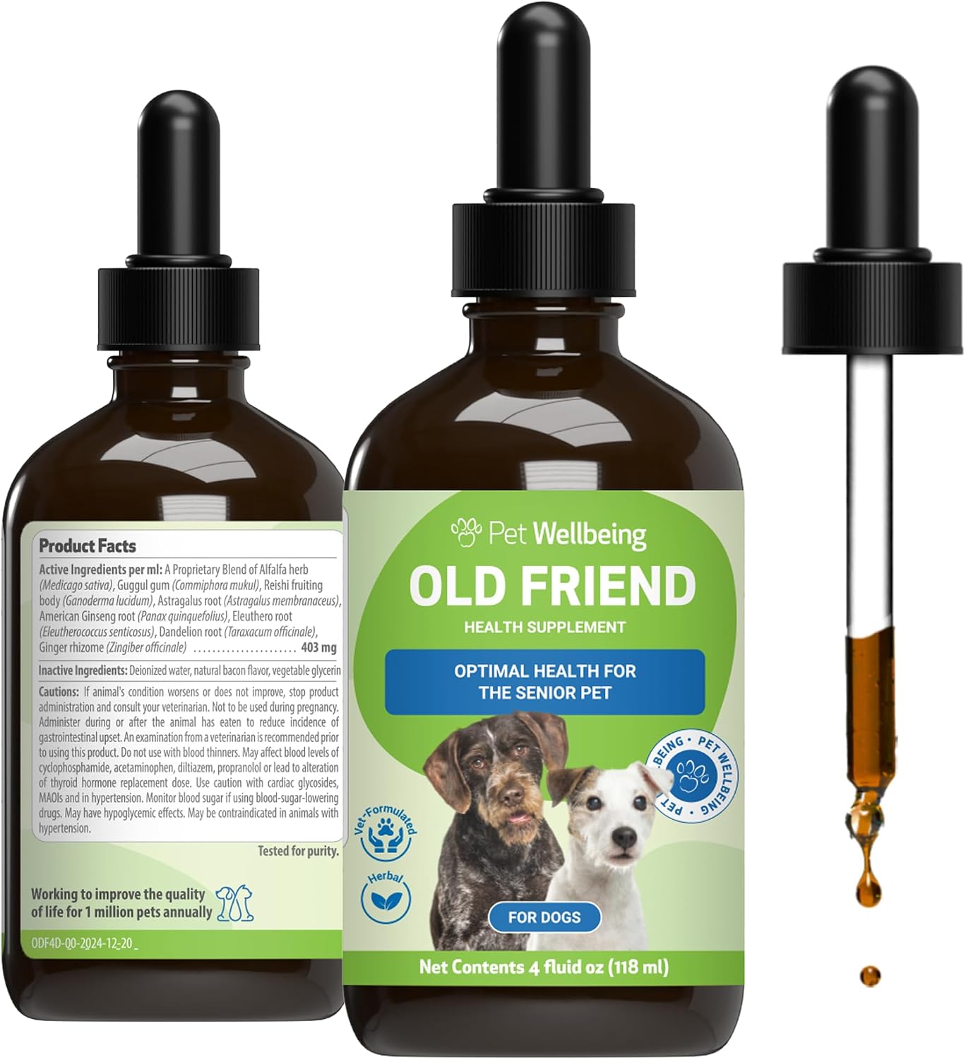 Pet Wellbeing Old Friend for Senior Dogs - Herbal Supplement for Immune, Joint, and Cognitive Support - 59 ml - görsel 10